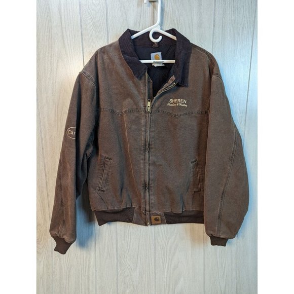 Carhartt Other - Vintage CARHARTT J14 CHT Embroidered Sheren Duck Jacket Mens Brown Fade 3XL